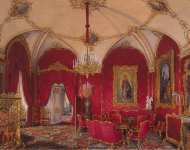 Hau Edward Petrovich Interiors of the Winter Palace. The Fourth Reserved Apartment. The Corner Room - Hermitage